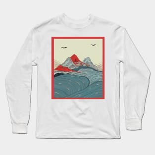 JAPANESE WOODBLOCK PRINT Long Sleeve T-Shirt